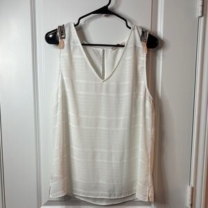 Skies Are Blue Cream Relaxed Tank Top